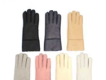 Cashmere leather gloves Hand sewn one design Warm touch screen gloves YT5