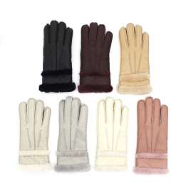 Winter cold weather fur gloves with all-in-one design work YT9