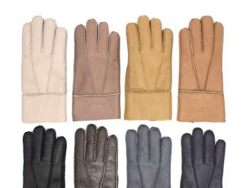 Winter sheepskin gloves with full special pure hand sewn YT8