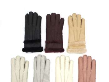 Winter cold weather fur gloves with all-in-one design work YT9