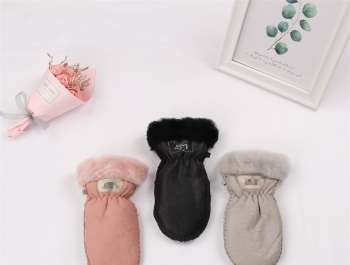 Shearling gloves Winter fur gloves pure hand-made integrated gloves YT10