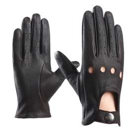 Driver driving men's gloves with bare hands and no lining goat skin NAN77