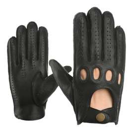 Deer skin gloves for men, handmade motorcycle driving gloves NAN104