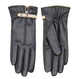 Fashion contrasting sheepskin gloves, back strap gloves, NS227