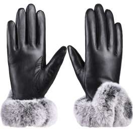 High end birthday gift sheepskin gloves for women, touch screen gloves MK06