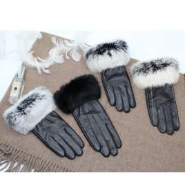 Motorcycle sheepskin gloves, cold weather insulation thick gloves MK09