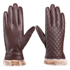 100% wool inner gloves, driving touch screen, lambskin gloves, brown NS270