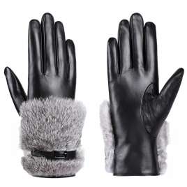 Real rabbit fur gloves imported sheepskin driving gloves gift NS272