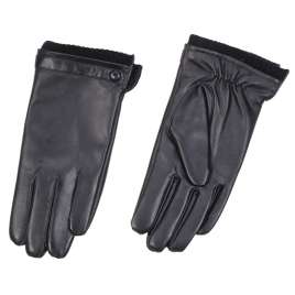 Festival Gift Black Men's Gloves Business Sheepskin Cashmere Gloves NAN41