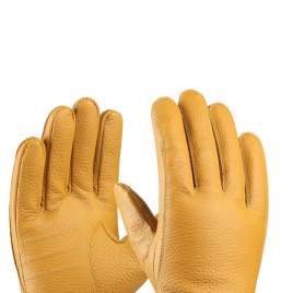 Skiing cowhide gloves couple yellow gloves curved finger design NAN189